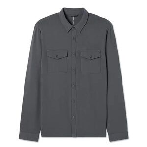 Vuori Men's Boulevard Shirt Jacket Dark Grey/Shale